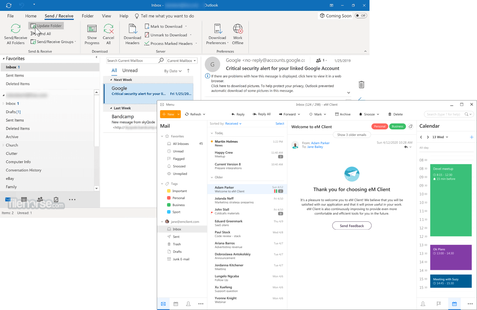 Outlook-EM-Client ThurMail Business Zimbra Outlook EM Client